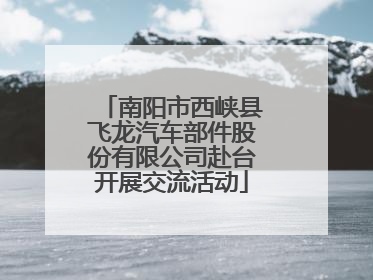 南阳市西峡县飞龙汽车部件股份有限公司赴台开展交流活动