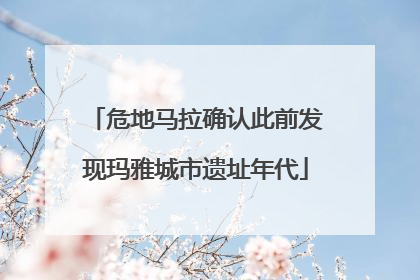 危地马拉确认此前发现玛雅城市遗址年代