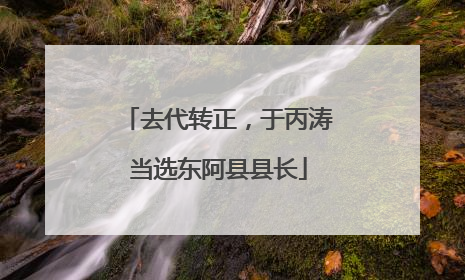 去代转正，于丙涛当选东阿县县长