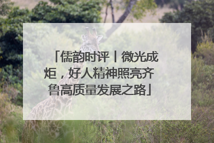 儒韵时评丨微光成炬，好人精神照亮齐鲁高质量发展之路