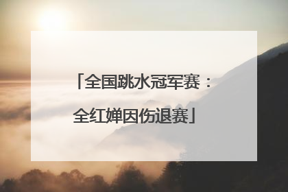 全国跳水冠军赛：全红婵因伤退赛