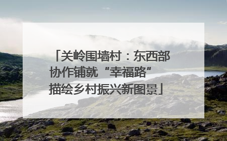 关岭围墙村：东西部协作铺就“幸福路” 描绘乡村振兴新图景