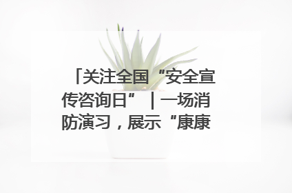 关注全国“安全宣传咨询日”｜一场消防演习，展示“康康”应急实力