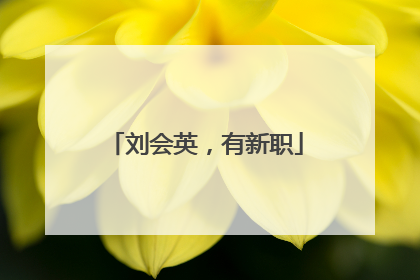刘会英，有新职