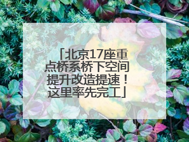 北京17座重点桥系桥下空间提升改造提速！这里率先完工
