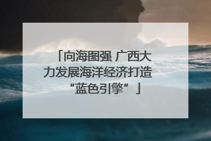 向海图强 广西大力发展海洋经济打造“蓝色引擎”