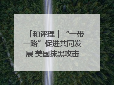 和评理｜“一带一路”促进共同发展 美国抹黑攻击酸味十足