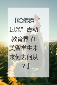 哈佛遭“封杀”震动教育界 在美留学生未来何去何从？