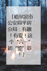 哈尔滨市公安局平房分局：有趣！有爱！这个“六一”超“警”彩！