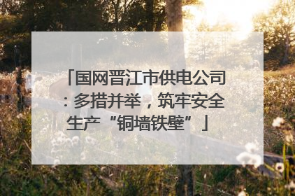 国网晋江市供电公司：多措并举，筑牢安全生产“铜墙铁壁”