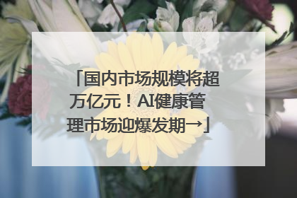 国内市场规模将超万亿元！AI健康管理市场迎爆发期→