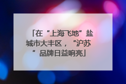 在“上海飞地”盐城市大丰区，“沪苏”品牌日益响亮
