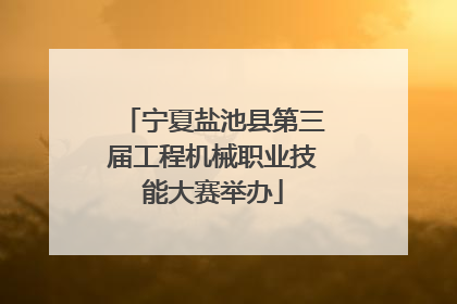 宁夏盐池县第三届工程机械职业技能大赛举办