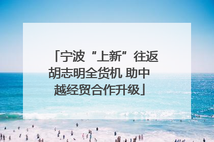 宁波“上新”往返胡志明全货机 助中越经贸合作升级