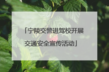 宁陵交警进驾校开展交通安全宣传活动
