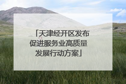 天津经开区发布促进服务业高质量发展行动方案