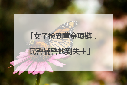 女子捡到黄金项链，民警辅警找到失主