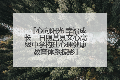心向阳光 幸福成长—日照莒县文心高级中学构建心理健康教育体系掠影