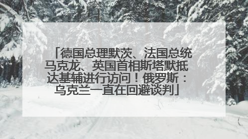 德国总理默茨、法国总统马克龙、英国首相斯塔默抵达基辅进行访问！俄罗斯：乌克兰一直在回避谈判