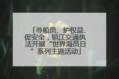 尊船员、护权益、促安全，镇江交通执法开展“世界海员日”系列主题活动