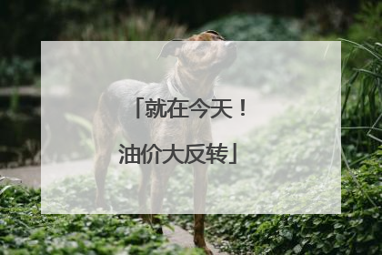 就在今天！油价大反转