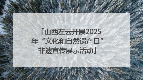 山西左云开展2025年“文化和自然遗产日”非遗宣传展示活动