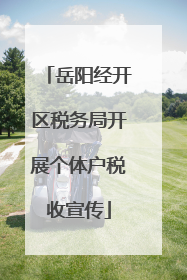 岳阳经开区税务局开展个体户税收宣传