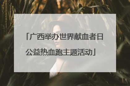 广西举办世界献血者日公益热血跑主题活动