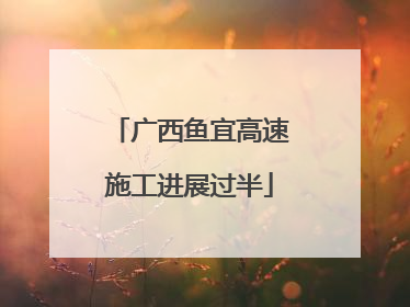 广西鱼宜高速施工进展过半