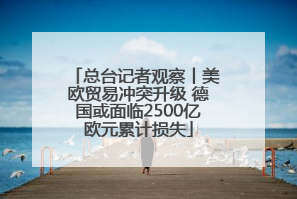 总台记者观察丨美欧贸易冲突升级 德国或面临2500亿欧元累计损失