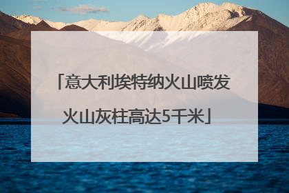 意大利埃特纳火山喷发 火山灰柱高达5千米
