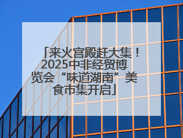 来火宫殿赶大集！2025中非经贸博览会“味道湖南”美食市集开启