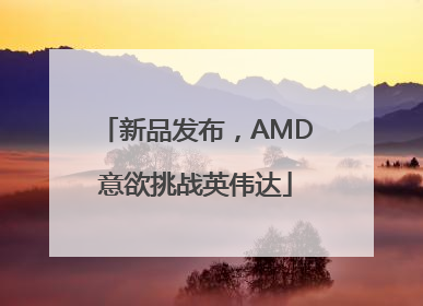 新品发布，AMD意欲挑战英伟达