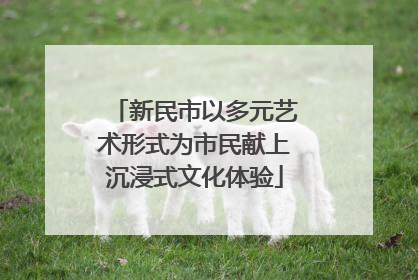 新民市以多元艺术形式为市民献上沉浸式文化体验