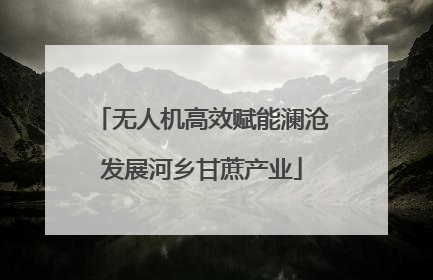 无人机高效赋能澜沧发展河乡甘蔗产业