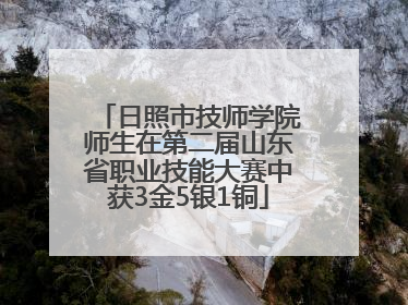日照市技师学院师生在第二届山东省职业技能大赛中获3金5银1铜