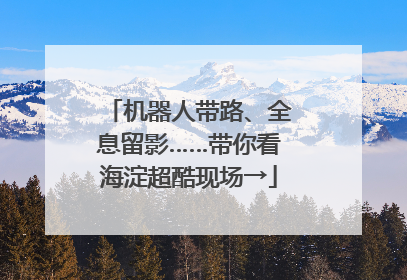 机器人带路、全息留影……带你看海淀超酷现场→