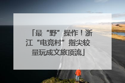 最“野”操作！浙江“电竞村”指尖较量玩成文旅顶流
