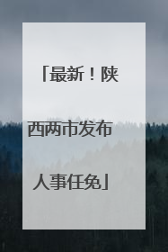 最新！陕西两市发布人事任免
