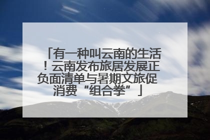 有一种叫云南的生活！云南发布旅居发展正负面清单与暑期文旅促消费“组合拳”