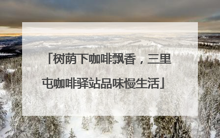 树荫下咖啡飘香，三里屯咖啡驿站品味慢生活