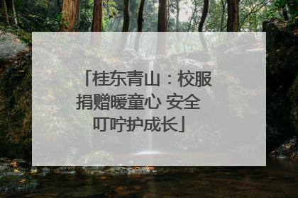 桂东青山：校服捐赠暖童心 安全叮咛护成长