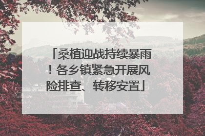 桑植迎战持续暴雨！各乡镇紧急开展风险排查、转移安置