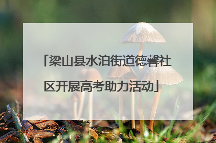 梁山县水泊街道德馨社区开展高考助力活动