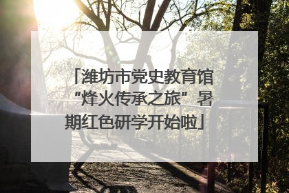 潍坊市党史教育馆“烽火传承之旅”暑期红色研学开始啦