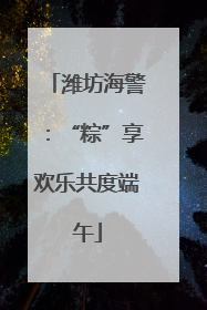 潍坊海警：“粽”享欢乐共度端午