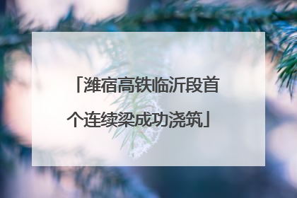 潍宿高铁临沂段首个连续梁成功浇筑