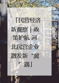 民营经济新观察｜政策护航 河北民营企业激发新“冀”遇