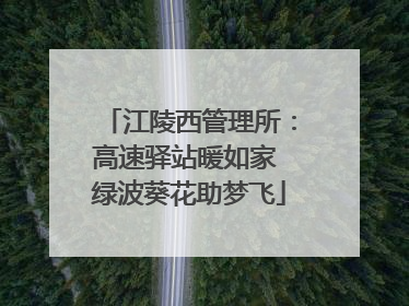 江陵西管理所：高速驿站暖如家 绿波葵花助梦飞