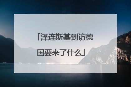 泽连斯基到访德国要来了什么